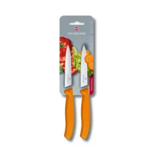 Victorinox Swiss Classic 2 Piece Paring Knife Set Orange 10cm V6.7796.L9B