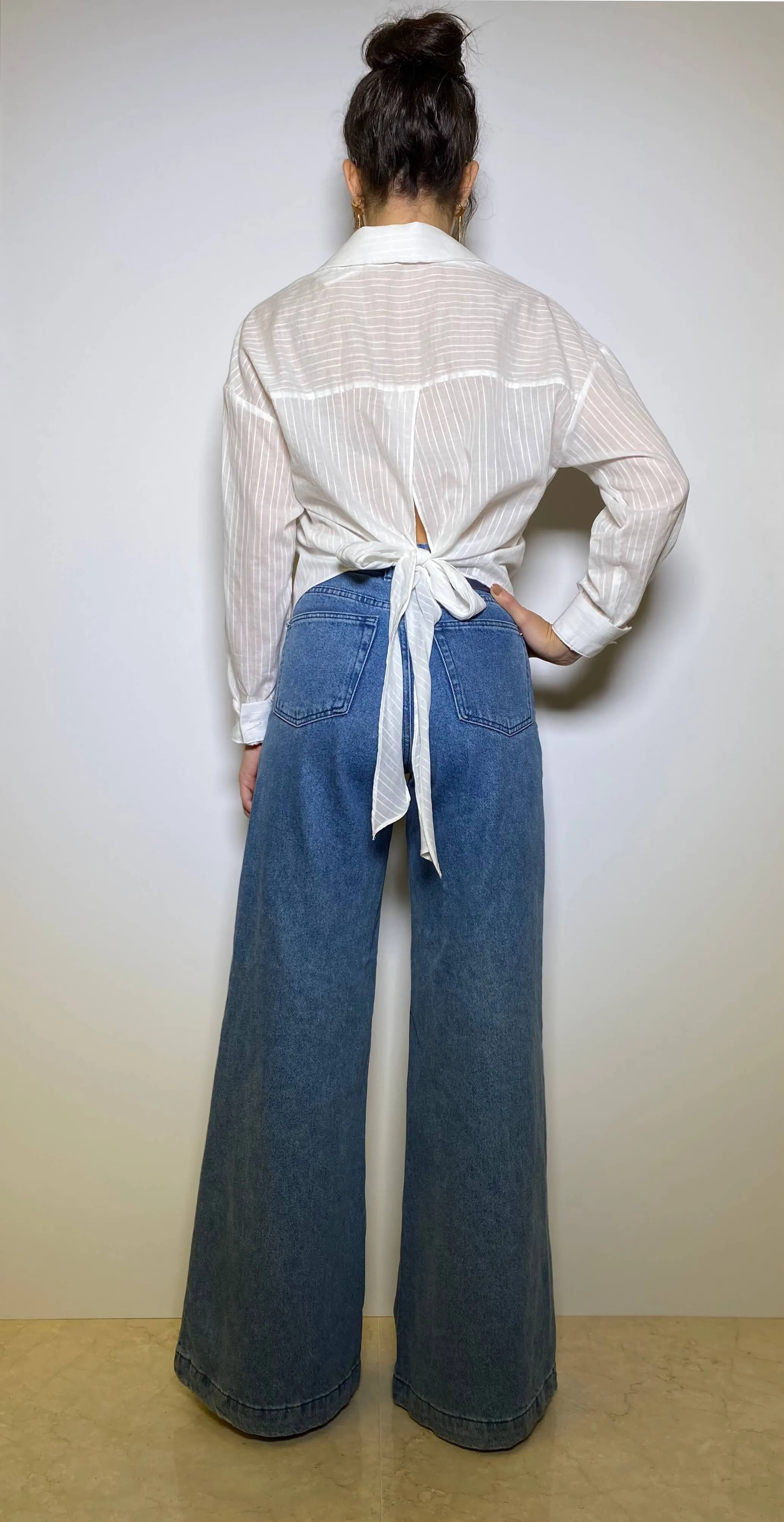 White Beirut Cotton Button Up Shirt